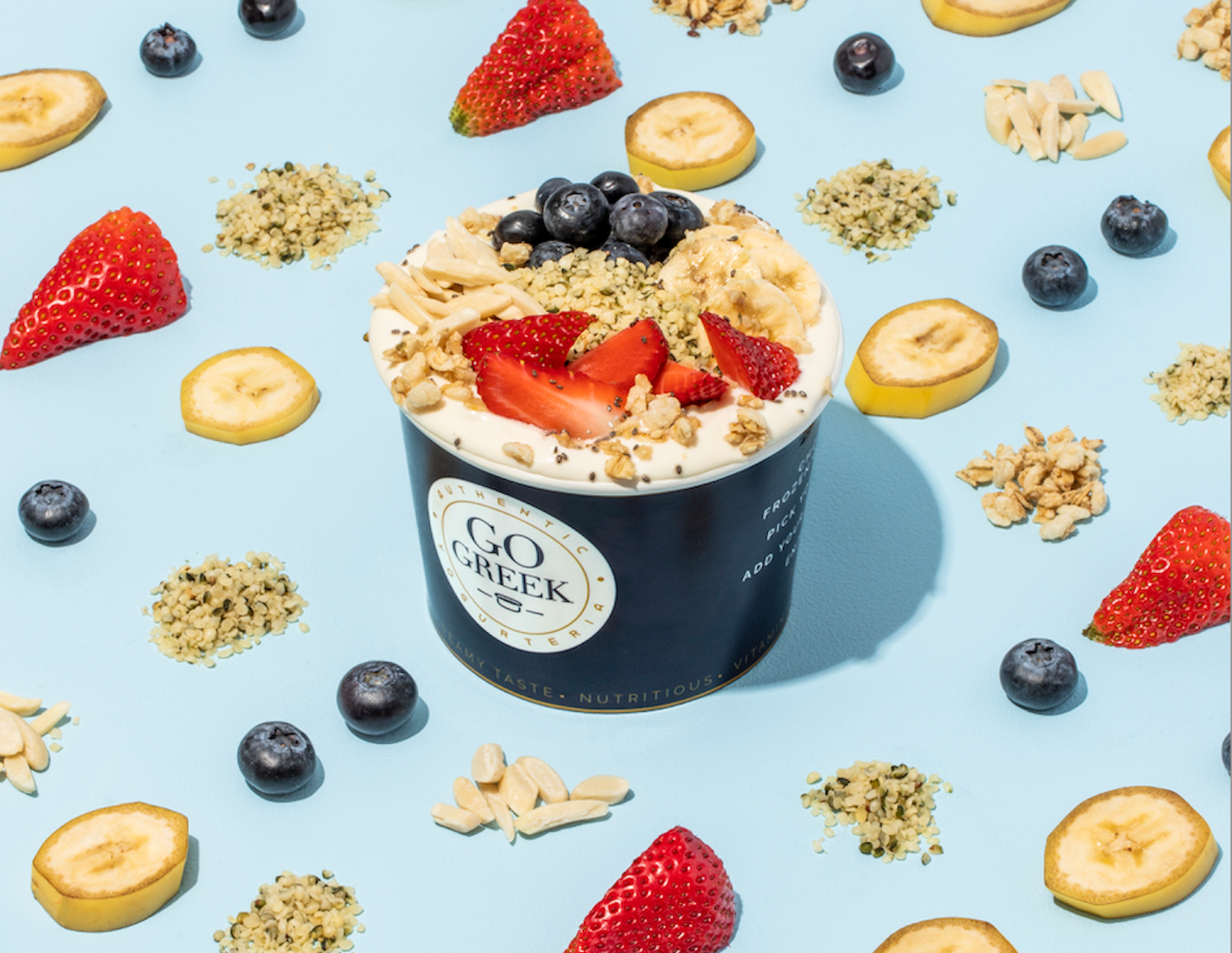 Go Greek fruits bowls