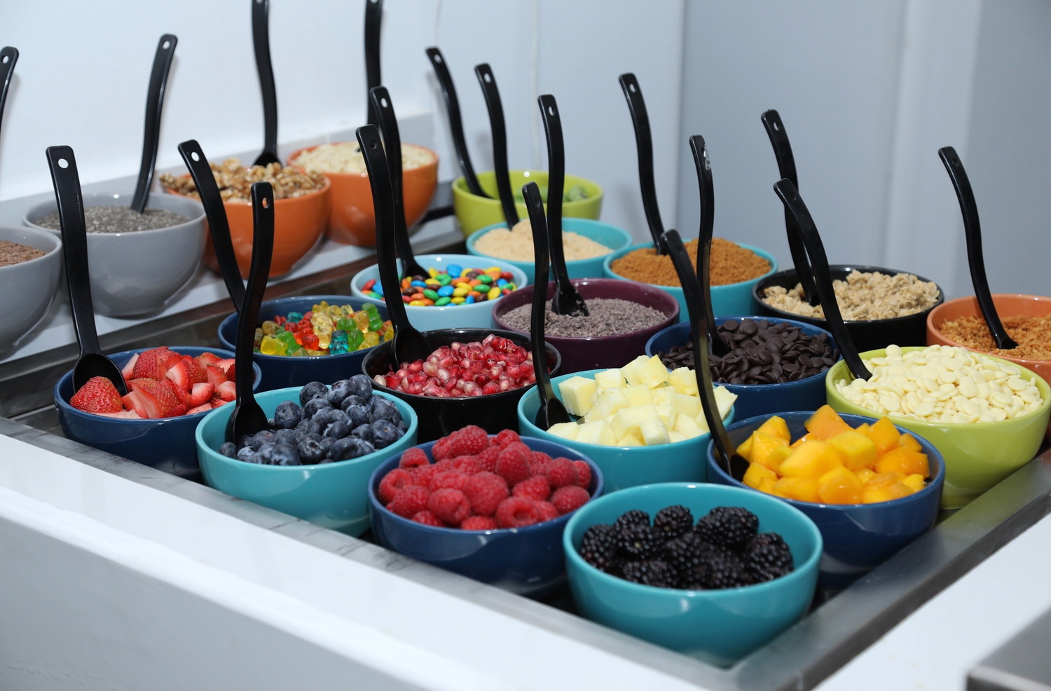 Tray of different fruits